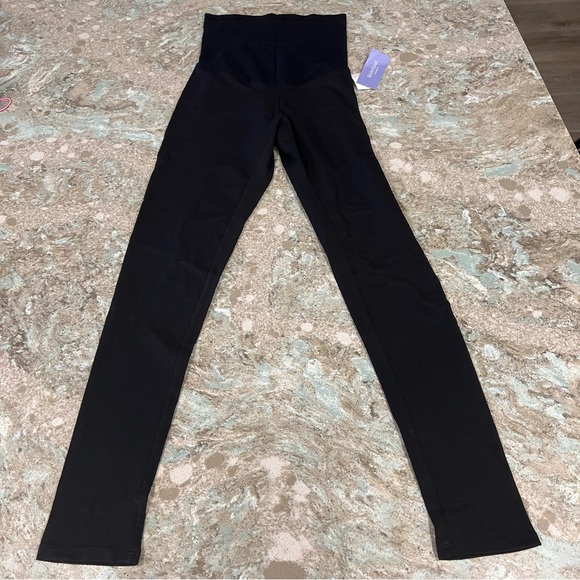 Motherhood Maternity Black Leggings with Belly Panel - Picture 4 of 14